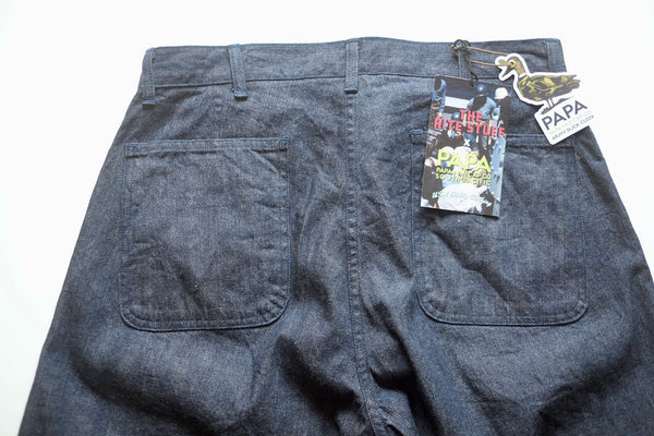 {Pre-order for Oct. ‘25} The Rite Stuff x Papa Nui 10.5 oz. Selvedge Denim Sailor Moku Pants (Indigo)