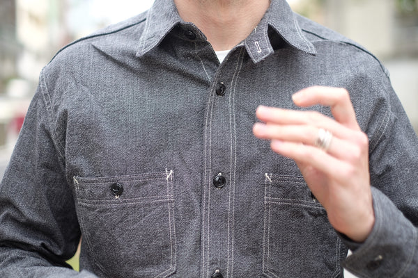 {The Rite Stuff} Atlas Salt & Pepper Work Shirt (Charcoal)
