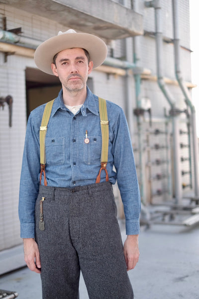 {Now Shipping} Daybreak Selvedge Salt & Pepper Work Pants (Charcoal)