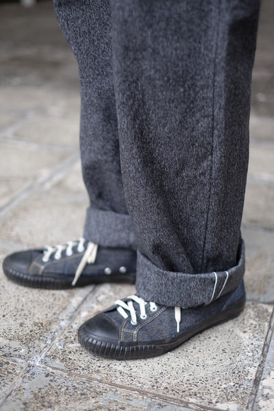 {Now Shipping} Daybreak Selvedge Salt & Pepper Work Pants (Charcoal)