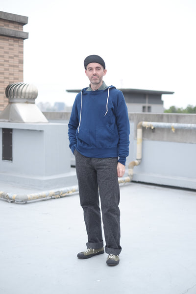 {The Rite Stuff} Titan 11 oz. Loopwheel Double-V Afterhood Sweatshirt (Garment-dyed Blue)