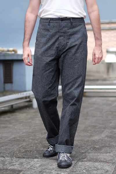 {Now Shipping} Daybreak Selvedge Salt & Pepper Work Pants (Charcoal)