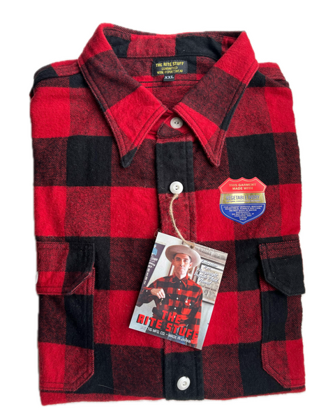 {Now Shipping} Icebreaker 11 oz. Heavyweight Buffalo Plaid Flannel Work Shirt (Red)