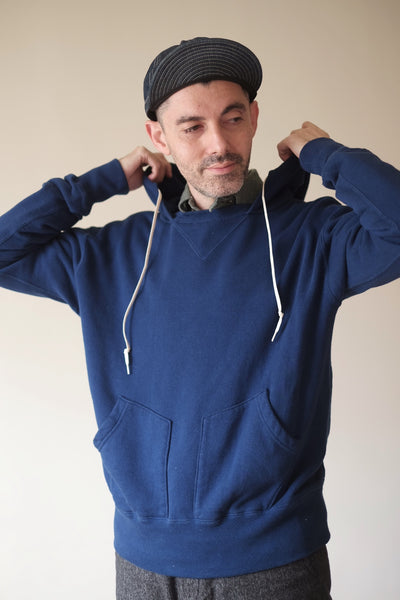 {The Rite Stuff} Titan 11 oz. Loopwheel Double-V Afterhood Sweatshirt (Garment-dyed Blue)