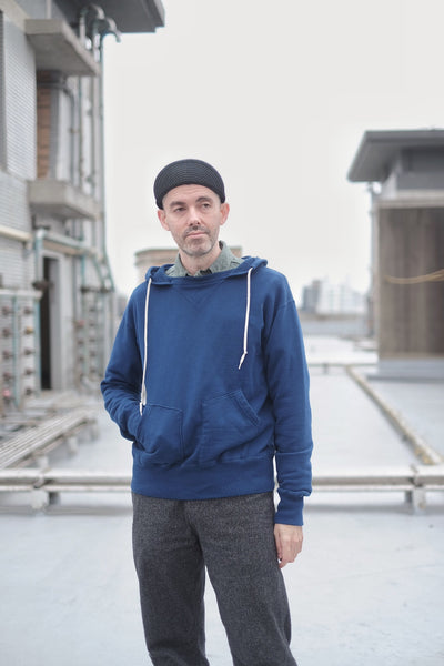 {The Rite Stuff} Titan 11 oz. Loopwheel Double-V Afterhood Sweatshirt (Garment-dyed Blue)