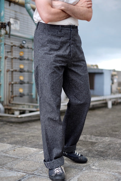 {Now Shipping} Daybreak Selvedge Salt & Pepper Work Pants (Charcoal)