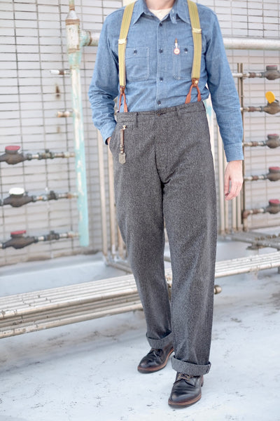 {Now Shipping} Daybreak Selvedge Salt & Pepper Work Pants (Charcoal)