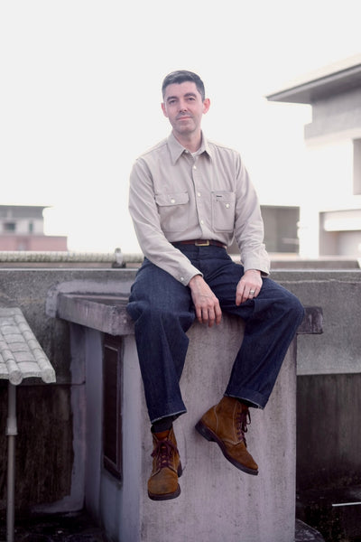 {Now Shipping} Uncle Sam Brushed Chamois Flannel Cigarette Pocket Work Shirt (Sand Grey)