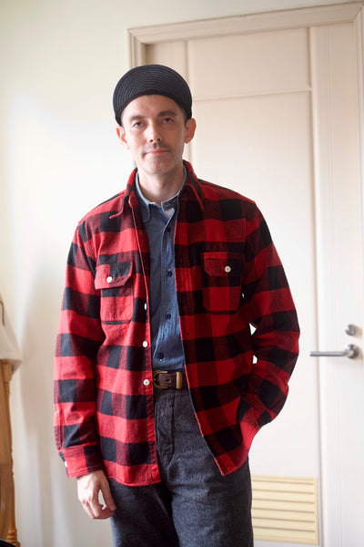{Now Shipping} Icebreaker 11 oz. Heavyweight Buffalo Plaid Flannel Work Shirt (Red)