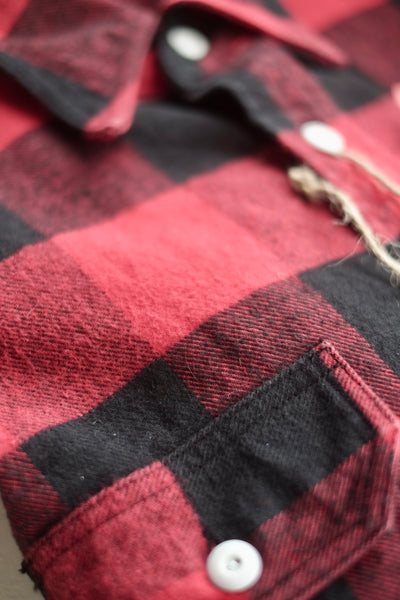{Now Shipping} Icebreaker 11 oz. Heavyweight Buffalo Plaid Flannel Work Shirt (Red)