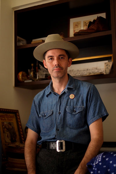 {The Rite Stuff} Bantam Selvedge Chambray Short-Sleeve Work Shirt (Indigo)