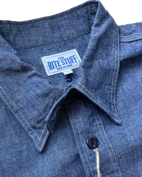 {The Rite Stuff} Heracles 5 oz. Selvedge Chambray Work Shirt (Indigo)