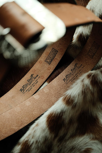 {The Rite Stuff x Codina Leather} Stampede 1930s Hand-stamped Western Belt (Natural)