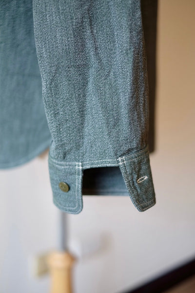{Sold Out} Atlas Salt & Pepper 6.5 oz. Selvedge Work Shirt (Sage Green)