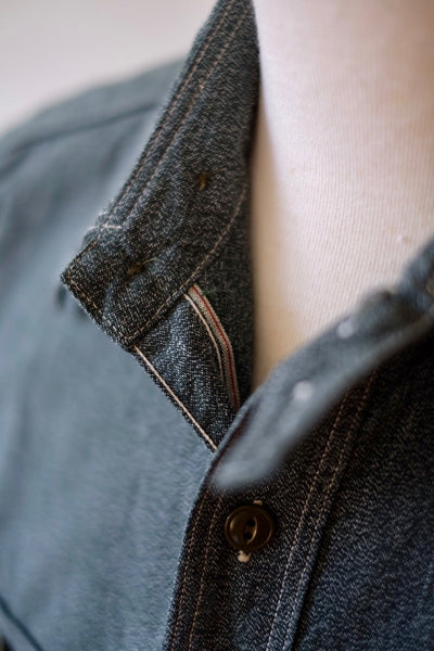 {Sold Out} Atlas Salt & Pepper 6.5 oz. Selvedge Work Shirt (Sage Green)