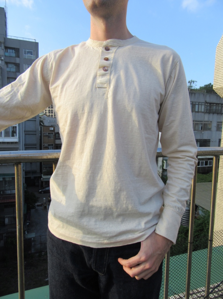 {The Rite Stuff} Harvester Long-Sleeve Henley (Ecru)