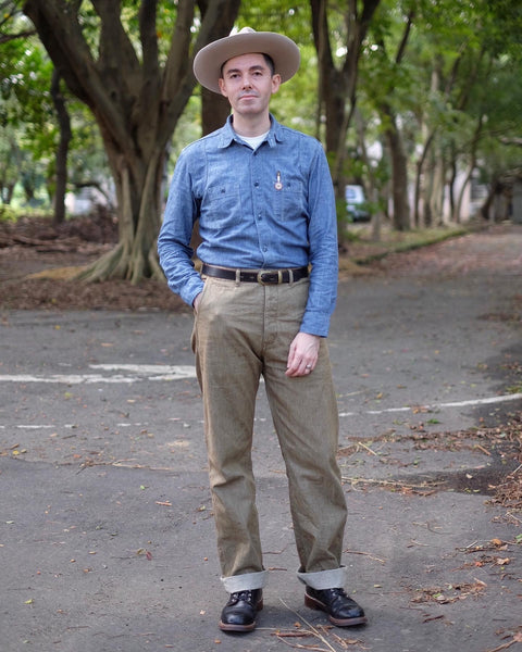 {The Rite Stuff} Heracles 5 oz. Selvedge Chambray Work Shirt (Indigo)