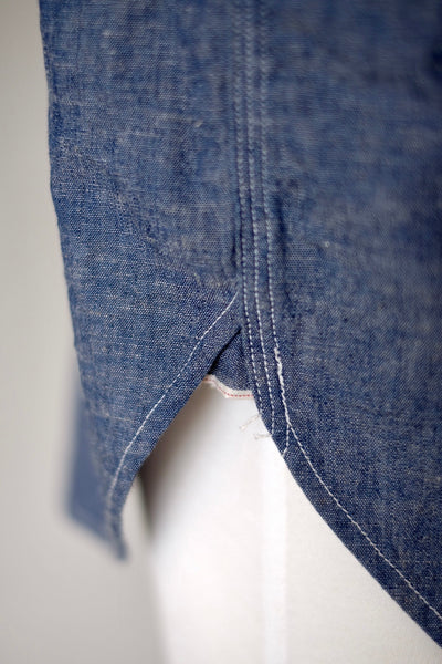 {The Rite Stuff} Bantam Selvedge Chambray Short-Sleeve Work Shirt (Indigo)
