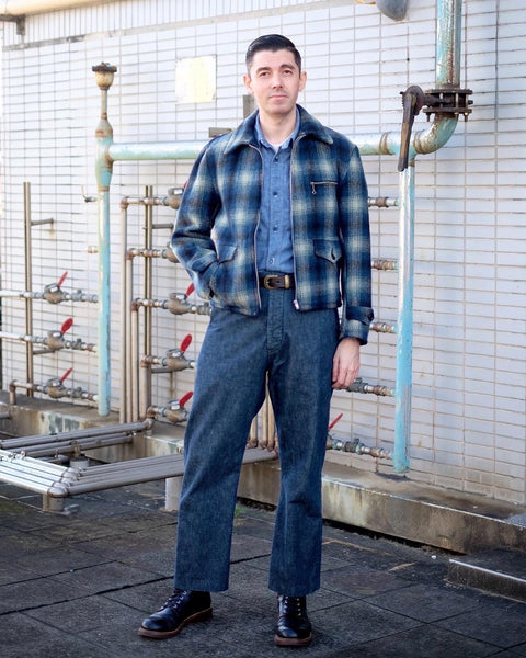 {The Rite Stuff} Pacemaker 10 oz. Denim Herringbone Twill Work Pants (Cadet Blue Indigo)
