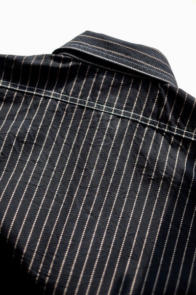 {The Rite Stuff} Bulldog Wabash Discharge-dyed Pullover Work Shirt (Sulfur Black)