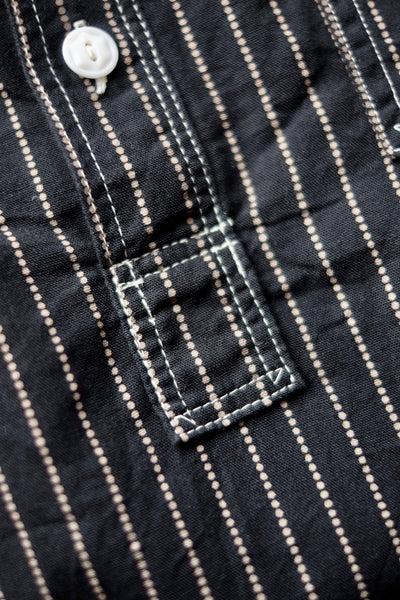 {The Rite Stuff} Bulldog Wabash Discharge-dyed Pullover Work Shirt (Sulfur Black)