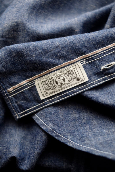 {The Rite Stuff} Bantam Selvedge Chambray Short-Sleeve Work Shirt (Indigo)