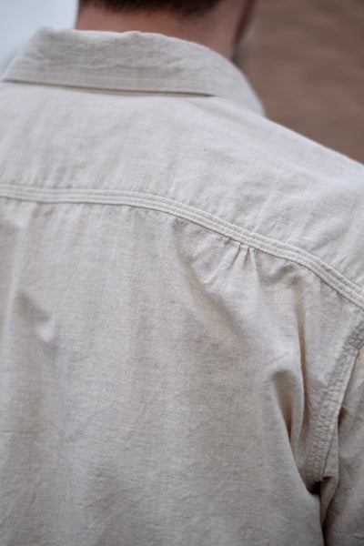 {The Rite Stuff} Bantam Selvedge Chambray Short-Sleeve Work Shirt (Ecru)