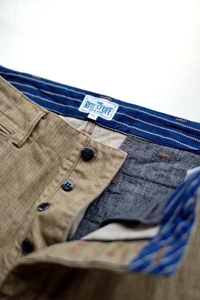 {The Rite Stuff} Pacemaker 10 oz. Denim Herringbone Twill Work Pants (Sun Tan Khaki)