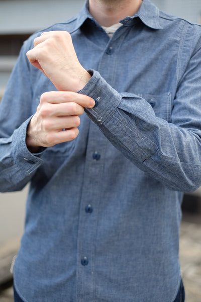 {The Rite Stuff} Heracles 5 oz. Selvedge Chambray Work Shirt (Indigo)
