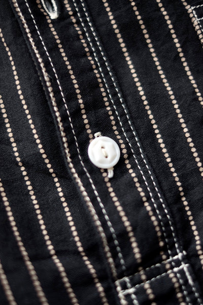 {The Rite Stuff} Bulldog Wabash Discharge-dyed Pullover Work Shirt (Sulfur Black)