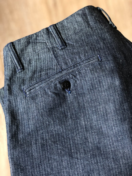 {The Rite Stuff} Pacemaker 10 oz. Denim Herringbone Twill Work Pants (Cadet Blue Indigo)