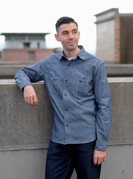 {The Rite Stuff} Heracles 5 oz. Selvedge Chambray Work Shirt (Indigo)