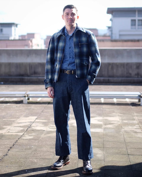 {The Rite Stuff} Pacemaker 10 oz. Denim Herringbone Twill Work Pants (Cadet Blue Indigo)