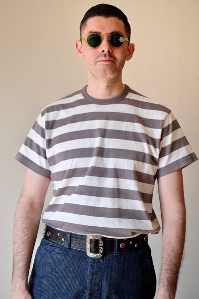 {The Rite Stuff} Border Stripe Tee (Grey x White)