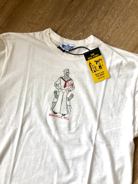{Vintage Remake} - Deadstock 1940s Iron On Slub Tee (Barnacle Bill) XL
