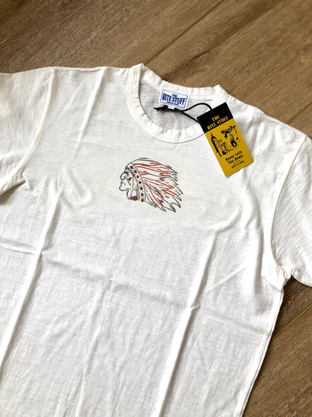 {Vintage Remake} - Deadstock 1940s iron on slub tee (Native Chief) Med.