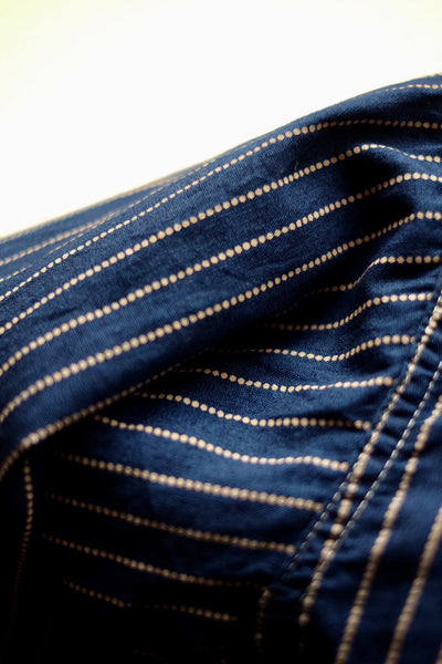 {The Rite Stuff} Bulldog Wabash Discharge-dyed Pullover Work Shirt (Indigo)