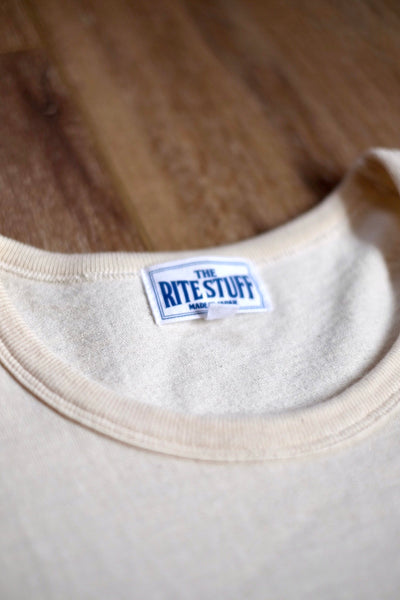 {The Rite Stuff} Heavyweight 9 oz. Loopwheel Pocket Tee (Ecru)