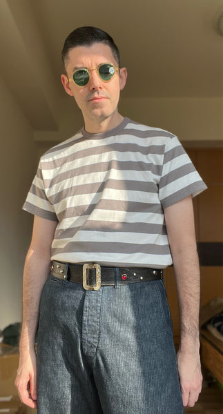 {The Rite Stuff} Border Stripe Tee (Grey x White)