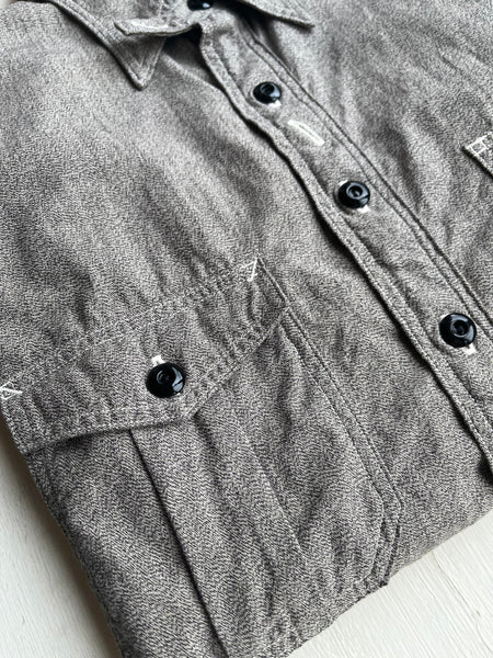 {Pre-order for April ‘26} Railhead Engineer Selvedge Salt & Pepper Work Shirt (Iron Grey)