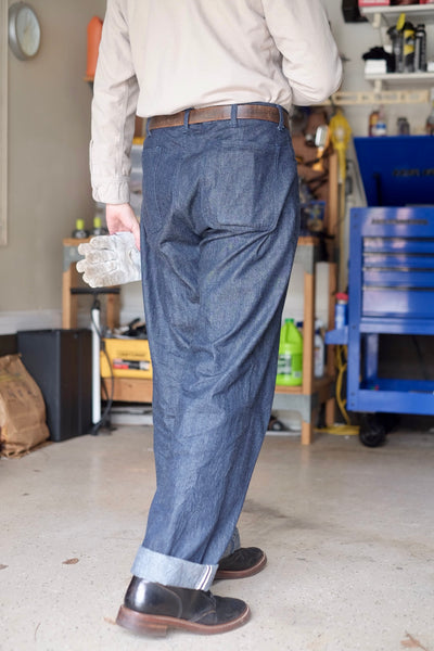 {Now Shipping} The Rite Stuff x Papa Nui 10.5 oz. Selvedge Denim Sailor Moku Pants (Indigo)