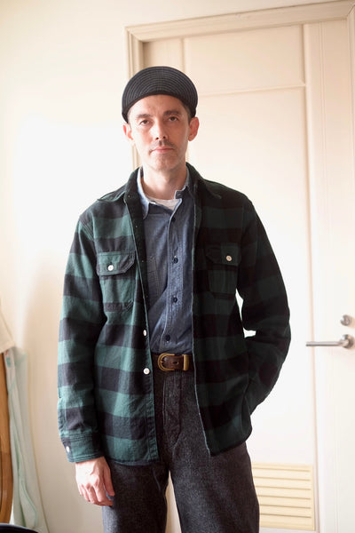 {New Arrival} Icebreaker Buffalo Plaid 11 oz. Heavyweight Flannel Work Shirt (Green)