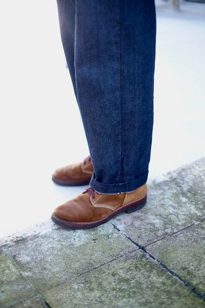 {Pre-order for Oct. ‘25} The Rite Stuff x Papa Nui 10.5 oz. Selvedge Denim Sailor Moku Pants (Indigo)