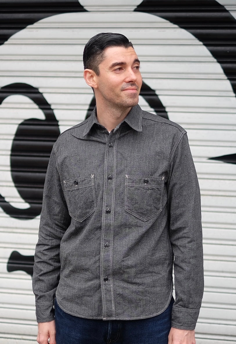 Work Rite Shirts {The Rite Stuff} Atlas Salt & Pepper Work Shirt (Charcoal)