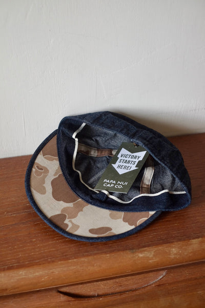 {The Rite Stuff x Papa Nui} Sailor Moku 10.5 oz. Selvedge Denim Cap (Indigo)