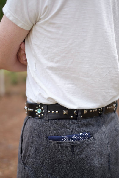 {Sold Out} Twin Ring 1930s-style Selvedge Bandana (Navy)