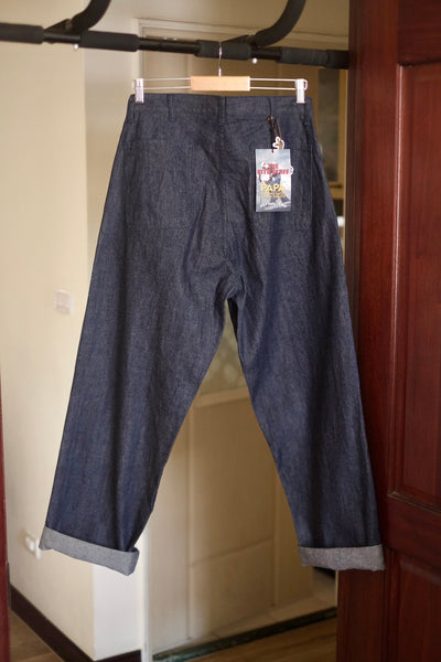 {Pre-order for Oct. ‘25} The Rite Stuff x Papa Nui 10.5 oz. Selvedge Denim Sailor Moku Pants (Indigo)