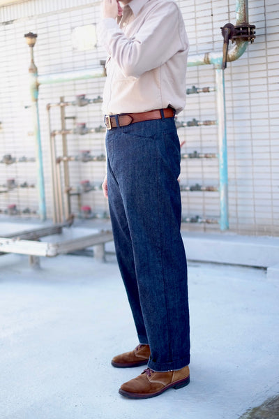 {Pre-order for Oct. ‘25} The Rite Stuff x Papa Nui 10.5 oz. Selvedge Denim Sailor Moku Pants (Indigo)