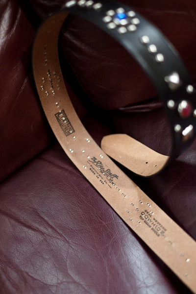 {The Rite Stuff x Codina Leather} ‘Streetcar’ 1930s-style Jewel and Stud Belt (Black teacore)