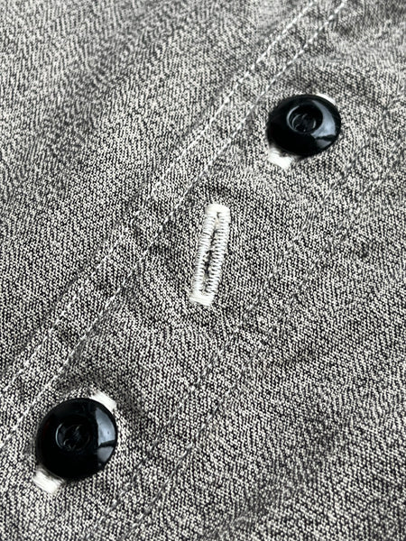 {Pre-order for April ‘26} Railhead Engineer Selvedge Salt & Pepper Work Shirt (Iron Grey)